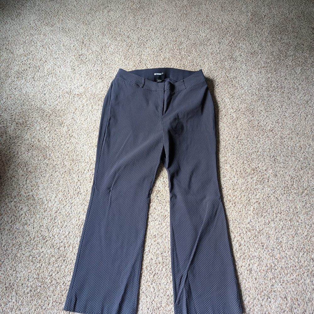 Lane Bryant Black and White Patterned Trousers
